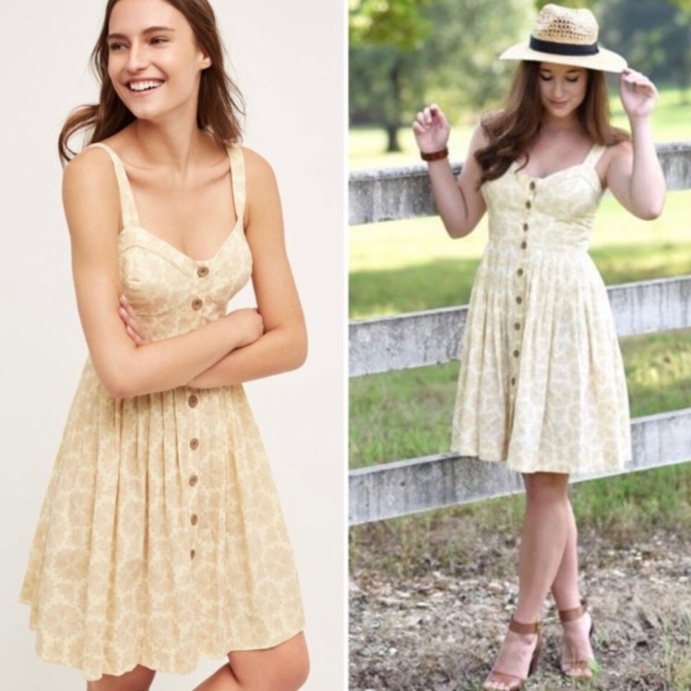 SOLD Anthropologie Maeve Cafe Dragonfly Dress - Picture 2 of 8